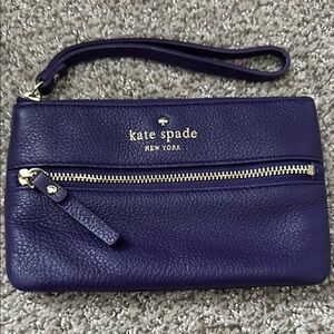 Kate Spade Purple Clutch with Gold Hardware